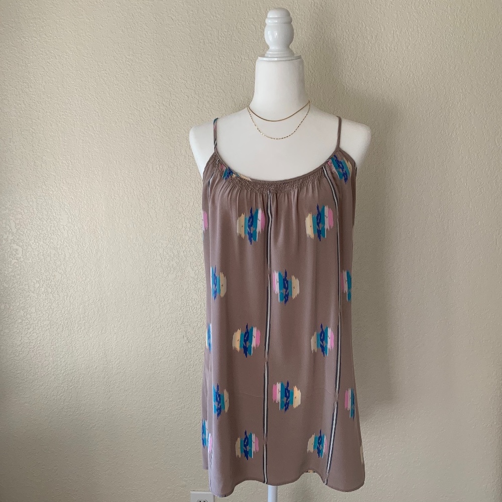 TUCKER Silk Tunic Dress M